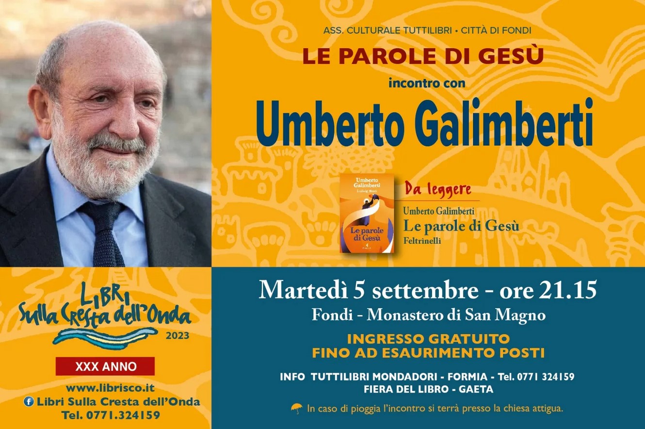 Umberto Galimberti Ospite di Prestigio a Libri Sulla Cresta dell'Onda 2023 presso il Monastero San Magno di Fondi