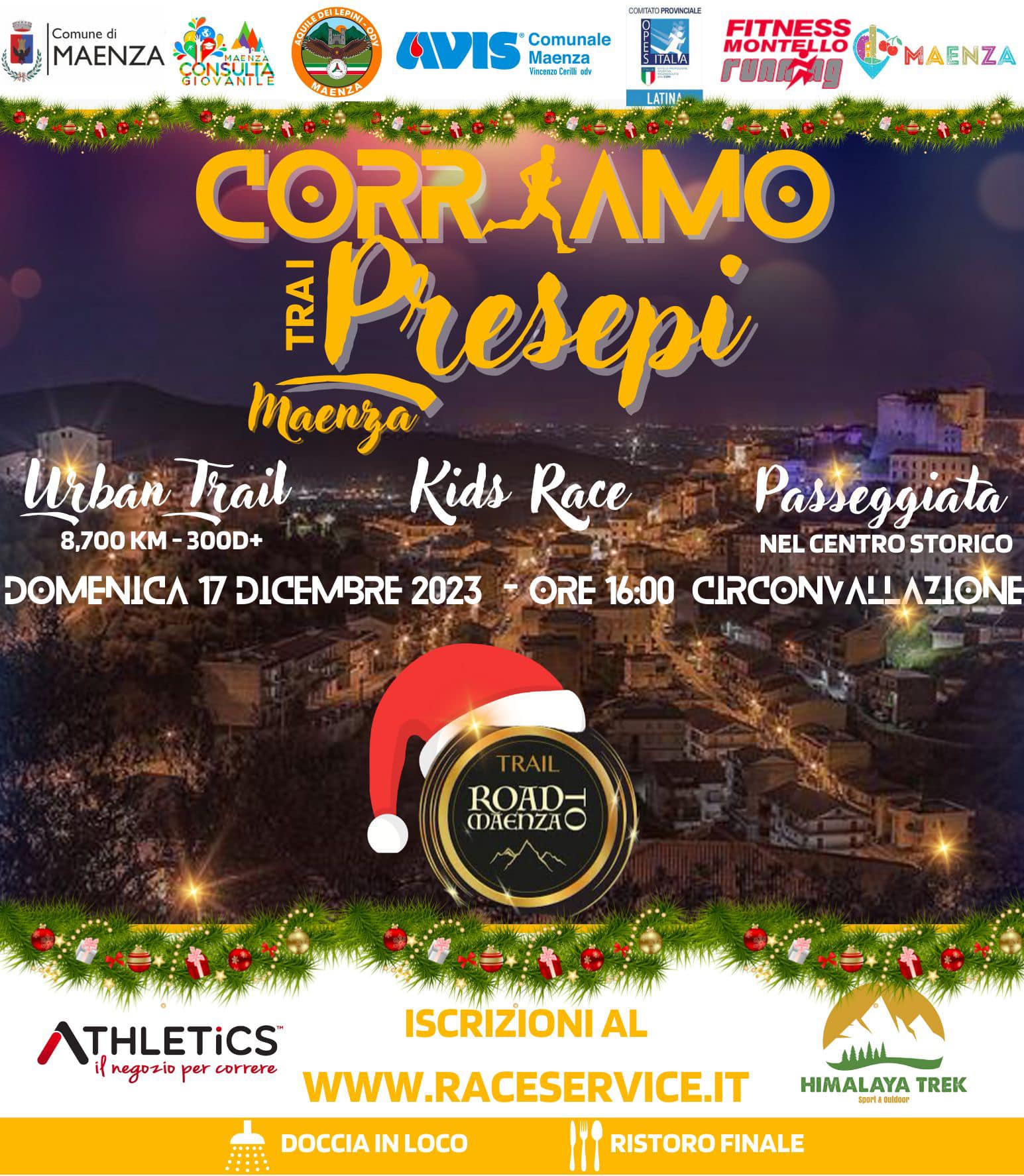 Corriamo tra i Presepi, in arrivo l'Urban Trail di Maenza