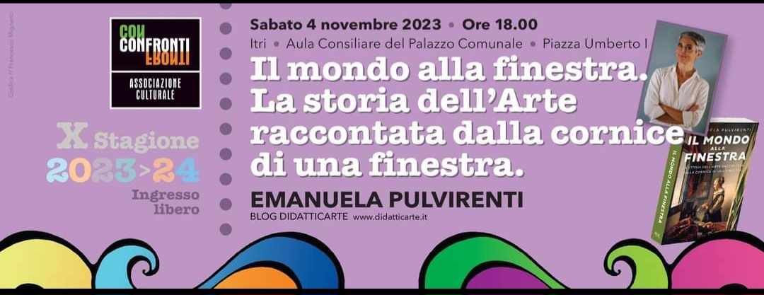 Emanuela Pulvirenti a Confronti per presentare il suo libro Il mondo alla finestra
